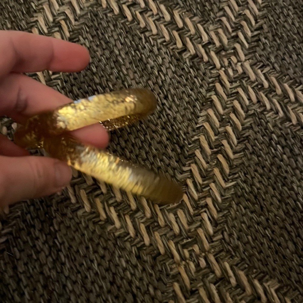 Fun Gold Sparkle Bangle Stackable Bracelets - image 4